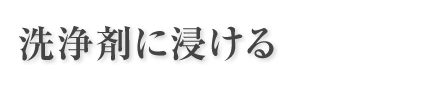 洗浄剤に浸ける